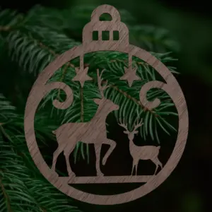 Julekugle - Rensdyr & Stjerner